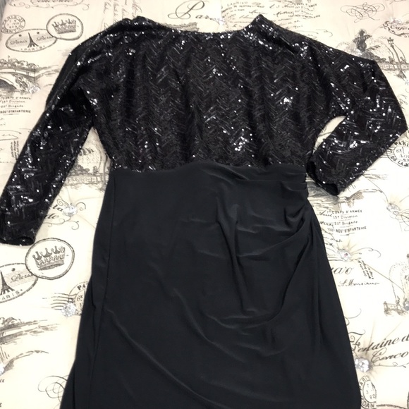 LAUREN RALPH LAUREN Sequined-bodice Jersey Gown - Picture 6 of 8